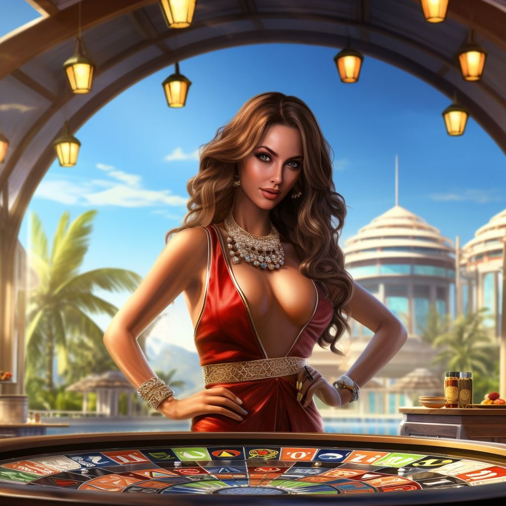 Dealer live casino profesional sedang mengatur permainan meja